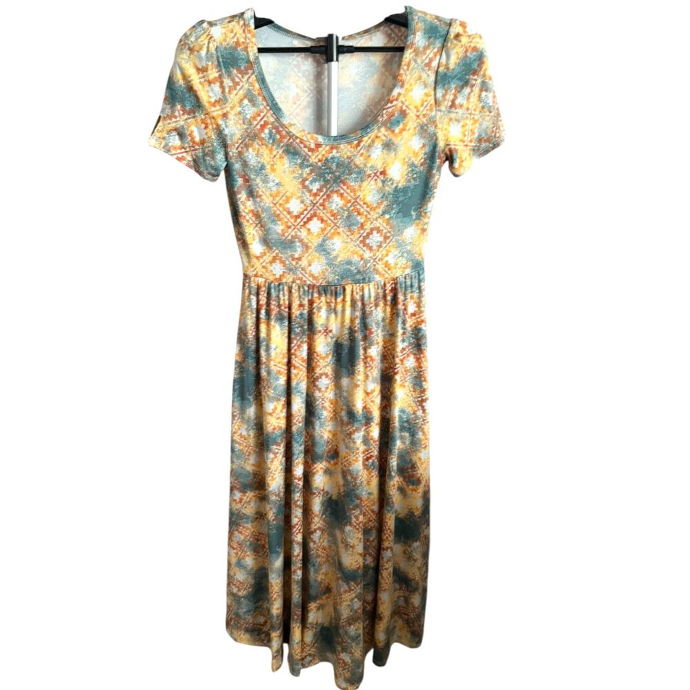 LulaRoe Woman's Pullover Dress "Riley" NWT Fall Colors Comfortable Midi Size XS